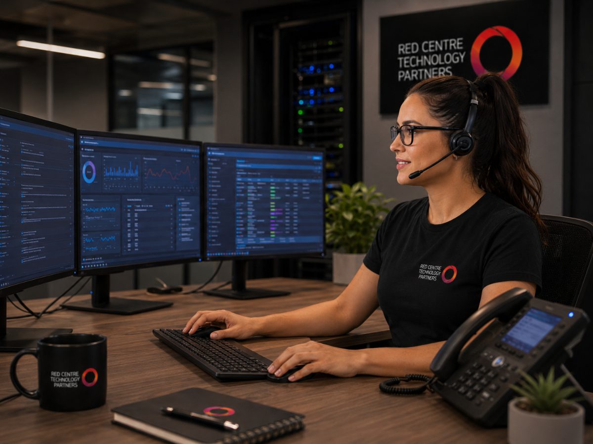 Red Centre Technology Partners support desk monitoring client systems